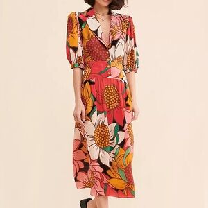 FARM Rio Sunflower Midi Dress